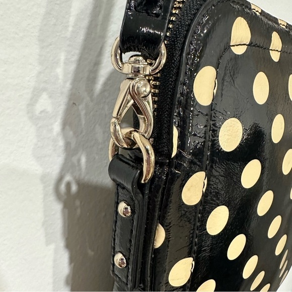 Kate Spade Black & Ivory Patent Polka Dot Crossbody Bag - Picture 4 of 11